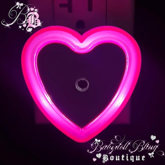 babydollblingboutique Other - Night light automatic neon heart pink wall plug in glowing cute y2k heart shaped